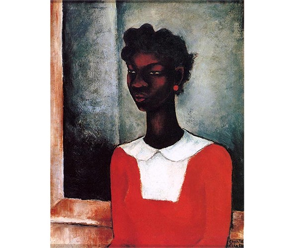 Charles Alston, Girl In a Red Dress, 1934. Oil on canvas; 28 x 22 inches. Collection Dr. Harmon and Mrs. Harriet Kelley.