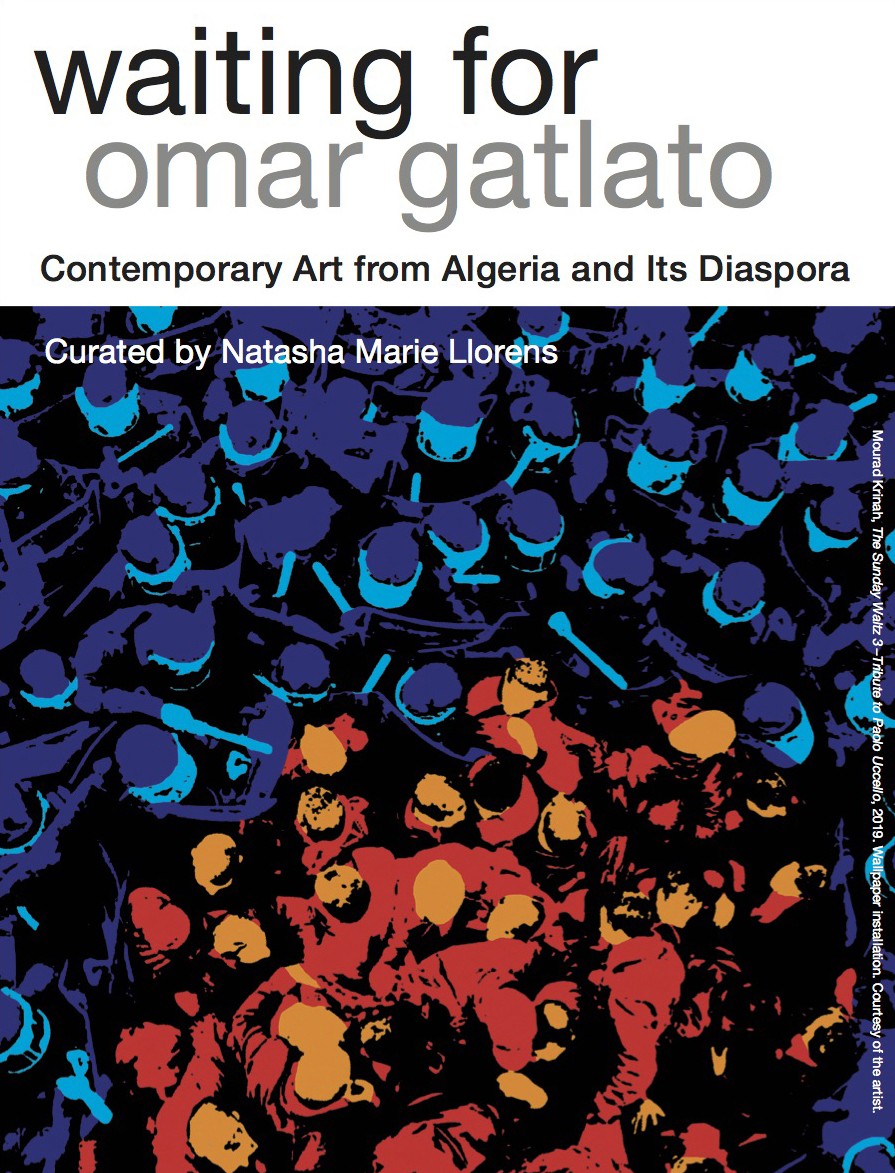 Exhibition title graphic for the exhibition "Waiting for Omar Gatlato"
