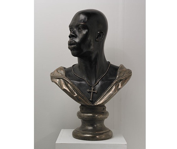 Kehinde Wiley. Adwale , 2010. Bronze, 24 x 16 x 11 in. (61 x 40.6 x 27.9 cm.). Edition 1/3, 2 Aps. Courtesy of the Artist and Roberts & Tilton, Culver City, California.