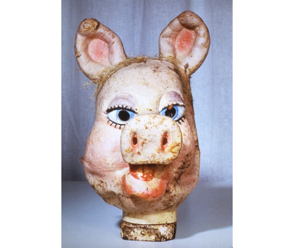 Paul McCarthy. Masks (Pig), 1994. Cibachrome, 72 x 48 in. each (182.9 x 25.9 cm). The Museum of Contemporary Art, Los Angeles, partial and promised gift of Blake Byrne.