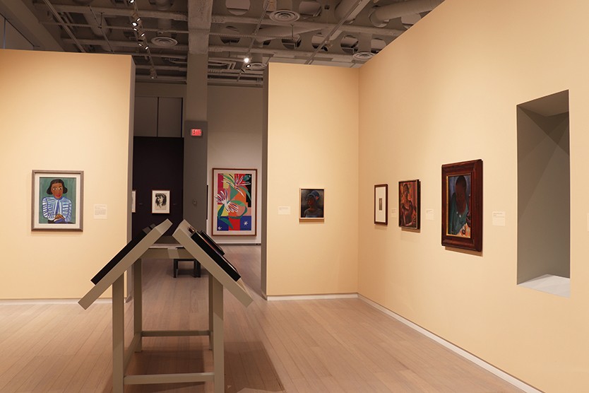 Installation view of the exhibition “Posing Modernity: The Black Model from Manet and Matisse to Today” on view at the Wallach Art Gallery, Columbia University October 24, 2018  – February 10, 2019. Photograph by Eddie José Bartolomei. Courtesy the Wallach Art Gallery