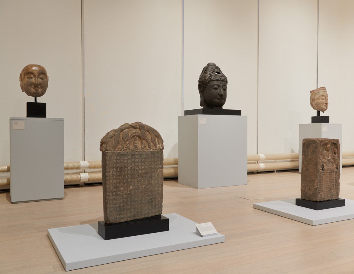 Installation view of the exhibition "What Is the Use of Buddhist Art?", on view at the Wallach Art Gallery, Columbia University December 4, 2021-March 12, 2022.