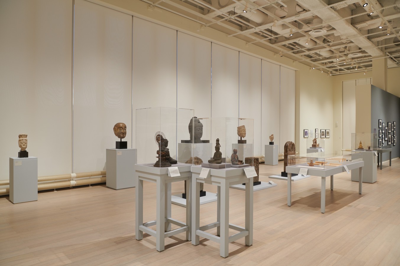 Installation view of the exhibition "What Is the Use of Buddhist Art?", on view at the Wallach Art Gallery, Columbia University December 4, 2021-March 12, 2022.