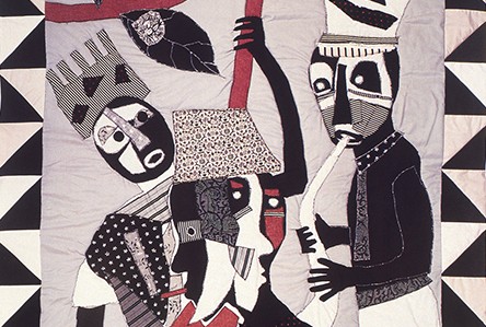 Detail of "African Jazz #10" by Michael Cummings