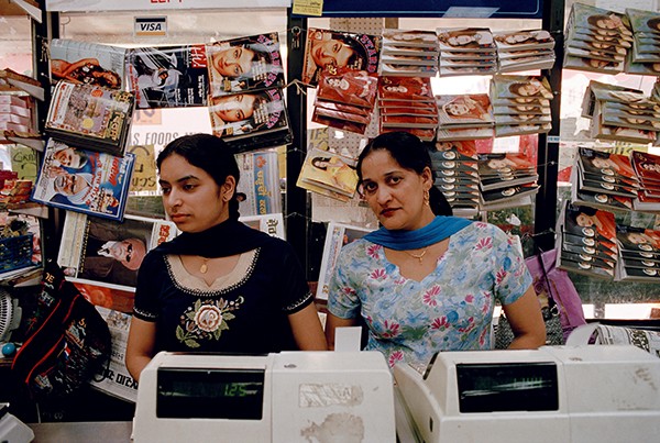 Gauri Gill, Indian grocery store in Queens, New York 2004, detail. From The Americans, 2000-2007. Archival pigment print, 27 x 40 in.