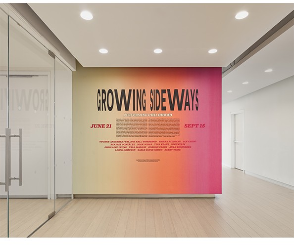 Installation view of "Growing Sideways: Performing Childhood." Photograph by Olympia Shannon. Installation view of "Growing Sideways: Performing Childhood." Photograph by Olympia Shannon.