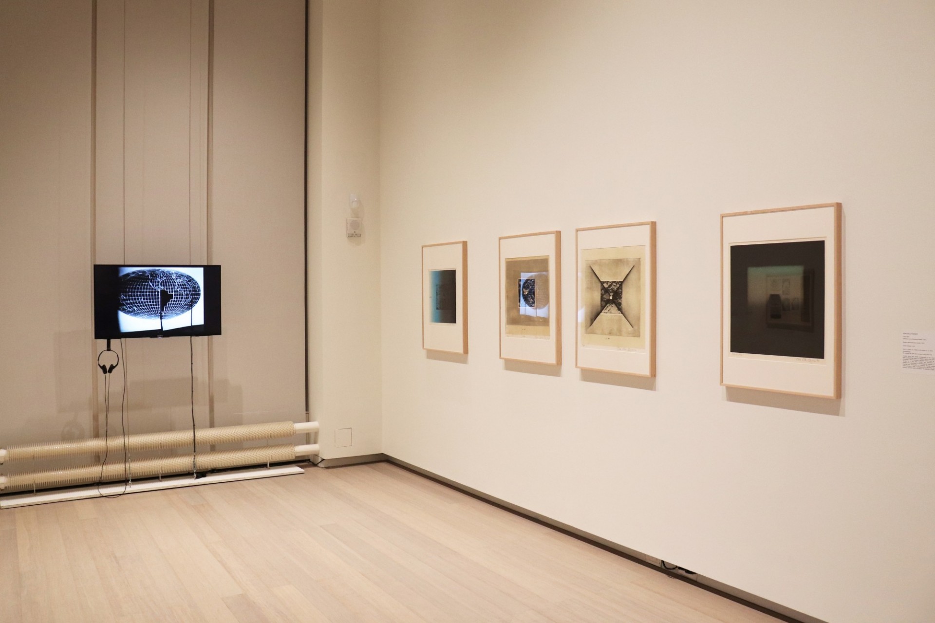 Installation view of the 2018 presentation of "MODA Curates" on view at the Wallach Art Gallery, Columbia University March 24–April 8, 2018. Photo by Eddie Bartolomei. 