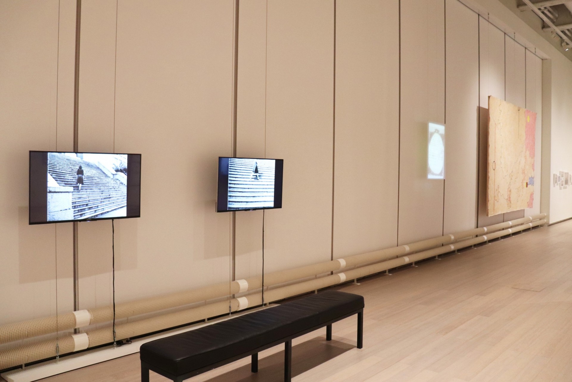 Installation view of the 2018 presentation of "MODA Curates" on view at the Wallach Art Gallery, Columbia University March 24–April 8, 2018. Photo by Eddie Bartolomei.