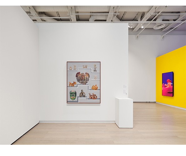 Installation view of woerk by Gala Porras-Kim in "A Speculative Impulse: Art Transgressing the Archive,” on view at the Wallach Art Gallery, Columbia University, March 25-April 19, 2023. Photograph by Olympia Shannon