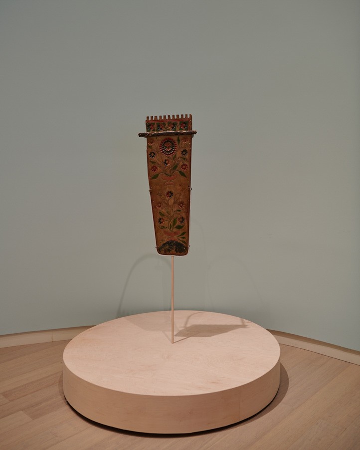 Installation view of the exhibition "Object Relations: Indigenous Belongings", on view at the Wallach Art Gallery, Columbia University December 4, 2021-March 12, 2022.