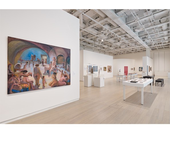 Installation view of "Partisans of the Nude: An Arab Art Genre in an Era of Contest, 1920-1960." Photograph by Olympia Shannon.