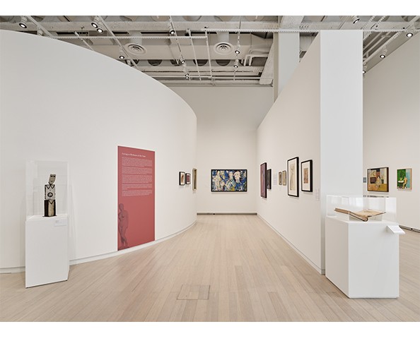 Installation view of "Partisans of the Nude: An Arab Art Genre in an Era of Contest, 1920-1960." Photograph by Olympia Shannon.