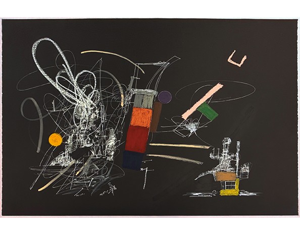 Renee Gladman, Untitled, 2024. Gouache, pastel, and ink on paper. 36 x 50 in. (91.4 x 127 cm). Courtesy of the artist. Renee Gladman, Untitled, 2024. Gouache, pastel, and ink on paper. 36 x 50 in. Courtesy of the artist.