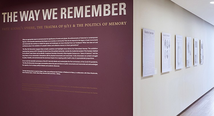 Installation view of the exhibition "The Way We Remember", on view at the Wallach Art Gallery, Columbia University September 10-November 13, 2021. Photograph by Kyle Knodell