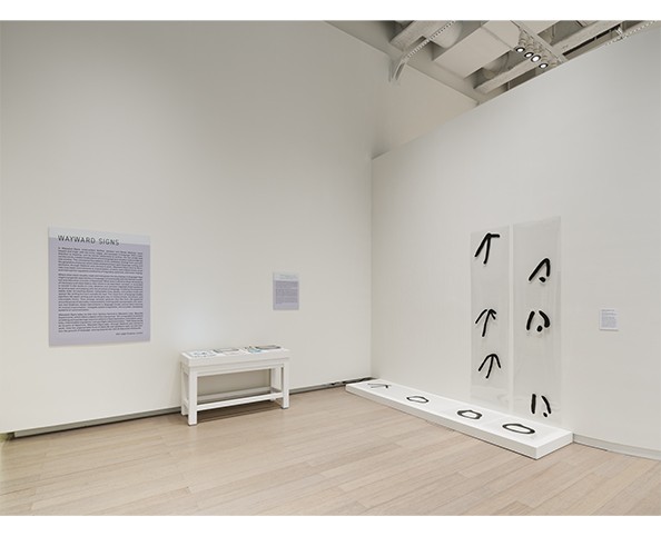 Installation view of "Wayward Signs," on view at the Wallach Art Gallery from March 29 - April 13, 2025. Photograph by Olympia Shannon. Courtesy the Wallach Art Gallery. Installation view of "Wayward Signs," on view at the Wallach Art Gallery from March 29 - April 13, 2025. Photograph by Olympia Shannon. Courtesy the Wallach Art Gallery.