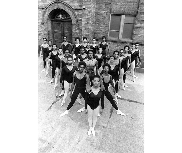 Dance Theatre of Harlem Company in front of Church of the Master. Unknown photographer. Courtesy Dance Theatre of Harlem.