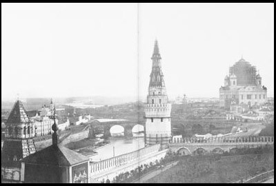 Photographer unknown, Panorama from the Balcony of the Kremlin Palace during the Coronation of Alexander II, 1856.