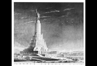 Boris Iofan, Vladimir Gefreikh, and Vladimir Shchuko, Project for the Palace of the Soviets, competition entry, 1933.