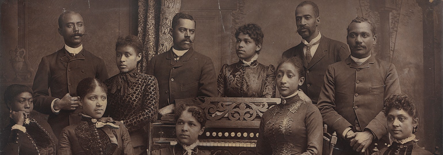 Photographer unknown, The Fisk Jubilee Singers, 1882-1885 (detail). Collection of Art Properties, Avery Architectural and Fine Arts Library, Columbia University