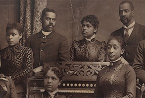 Photographer unknown, The Fisk Jubilee Singers, 1882-1885 (detail). Collection of Art Properties, Avery Architectural and Fine Arts Library, Columbia University Photographer unknown, The Fisk Jubilee Singers, 1882-1885 (detail). Collection of Art Properties, Avery Architectural and Fine Arts Library, Columbia University