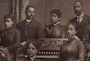 Photographer unknown, The Fisk Jubilee Singers, 1882-1885 (detail). Collection of Art Properties, Avery Architectural and Fine Arts Library, Columbia University