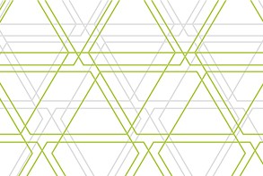 Graphic illustration with green and grey triangular line