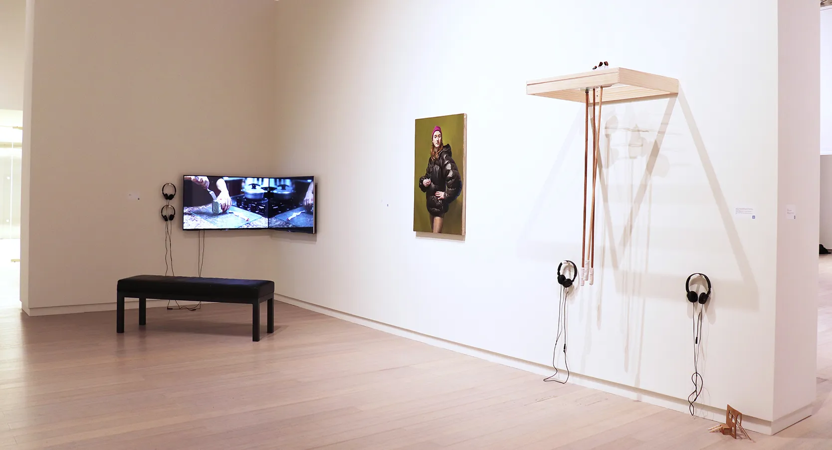 Installation view of the 2019 First-Year MFA Exhibition, on view at the Wallach Art Gallery, Columbia University March 29 – April 14, 2019. Photograph by Eddie José Bartolomei.