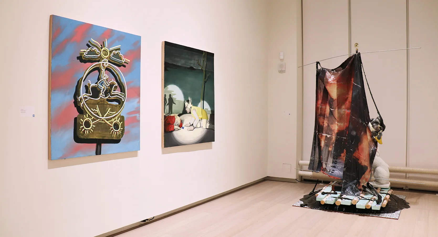 Installation view of the 2019 First-Year MFA Exhibition, on view at the Wallach Art Gallery, Columbia University March 29 – April 14, 2019. Photograph by Eddie José Bartolomei.