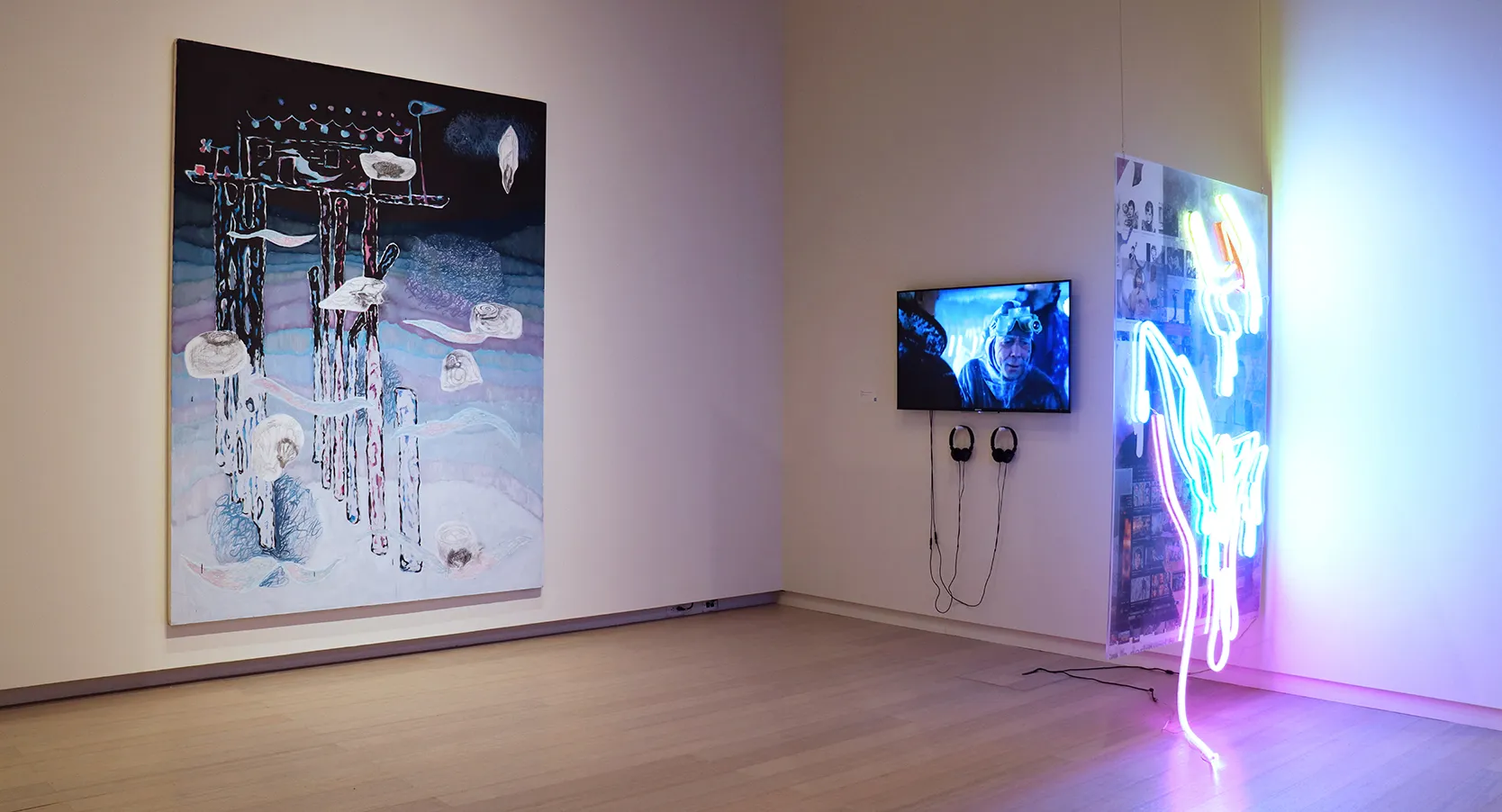 Installation view of the 2019 First-Year MFA Exhibition, on view at the Wallach Art Gallery, Columbia University March 29 – April 14, 2019. Photograph by Eddie José Bartolomei.