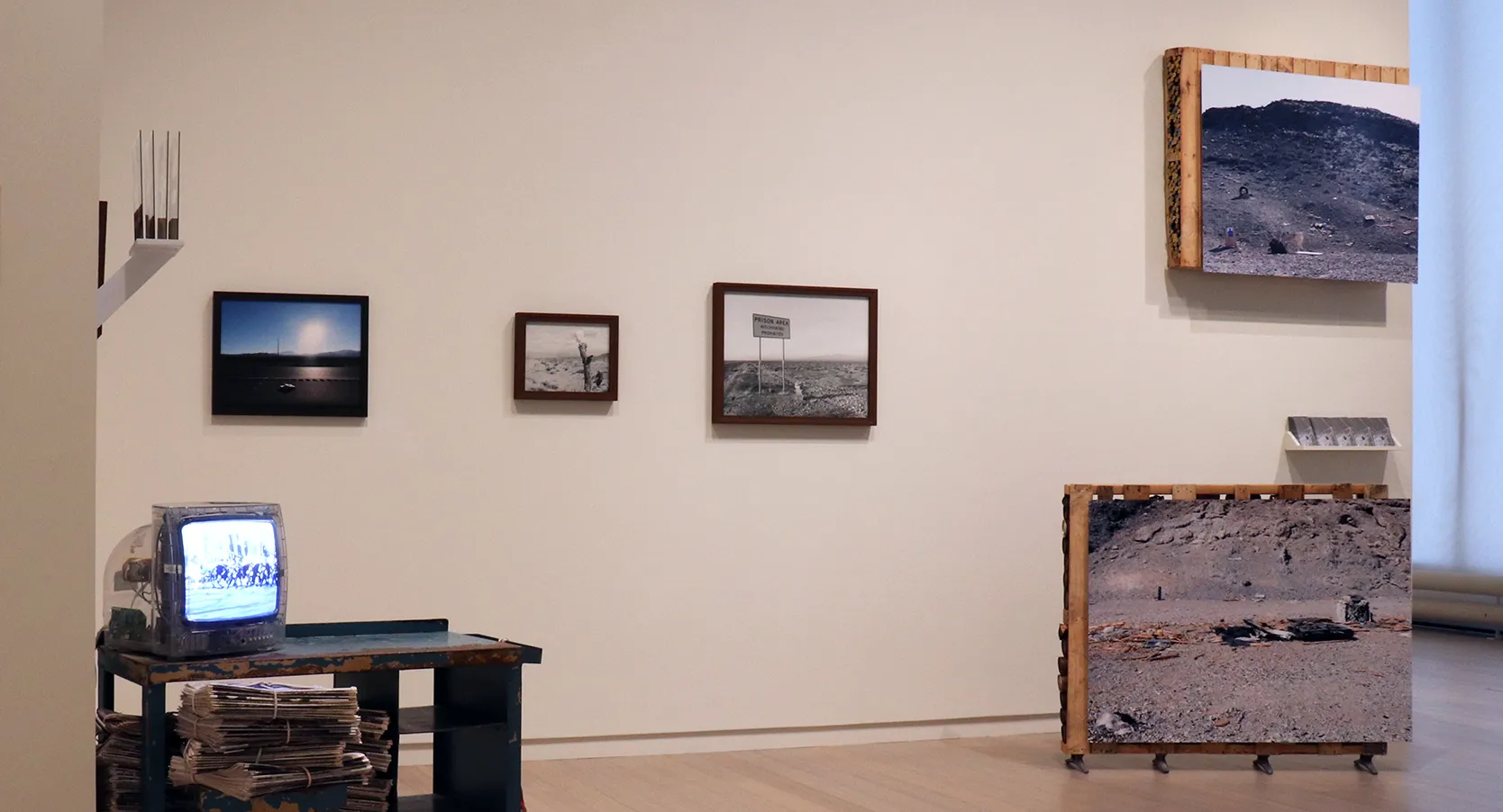 Installation view of the 6th floor 2019 MFA Thesis Exhibition, on view at the Wallach Art Gallery, Columbia University April 27 – May 26, 2019. Photograph by Eddie José Bartolomei. Courtesy the Wallach Art Gallery.
