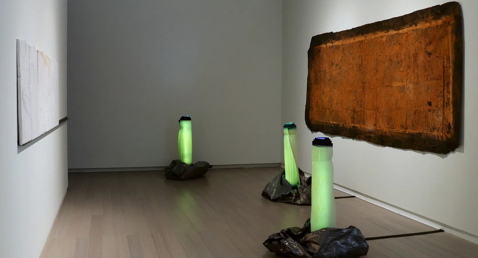 Installation view of the 6th floor 2019 MFA Thesis Exhibition, on view at the Wallach Art Gallery, Columbia University April 27 – May 26, 2019. Photograph by Eddie José Bartolomei. Courtesy the Wallach Art Gallery.