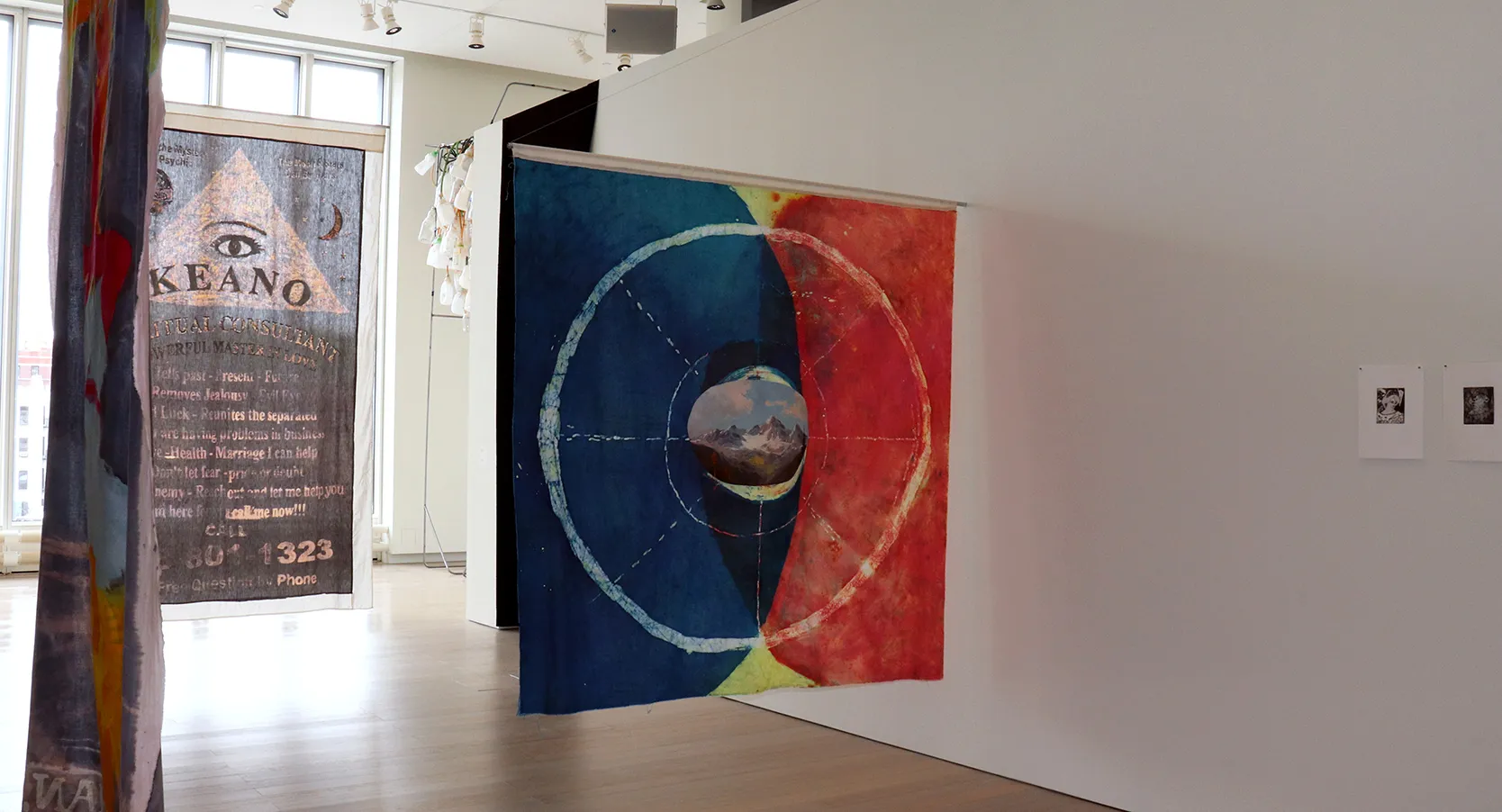 Installation view of the 6th floor 2019 MFA Thesis Exhibition, on view at the Wallach Art Gallery, Columbia University April 27 – May 26, 2019. Photograph by Eddie José Bartolomei. Courtesy the Wallach Art Gallery.