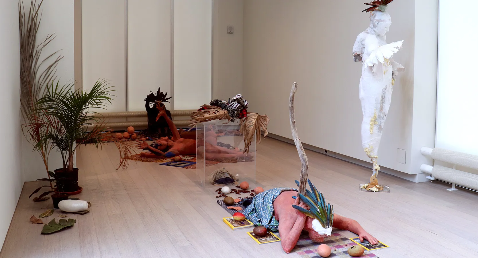 Installation view of the 6th floor 2019 MFA Thesis Exhibition, on view at the Wallach Art Gallery, Columbia University April 27 – May 26, 2019. Photograph by Eddie José Bartolomei. Courtesy the Wallach Art Gallery.