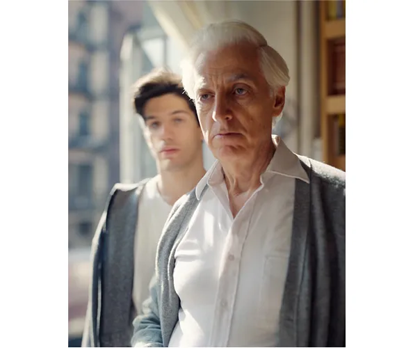 Tina Barney. "Father and Son," 1991, printed 2021. Archival pigment print. Art Properties, Avery Architectural & Fine Arts Library, Columbia University, Gift of the artist. © Tina Barney, reproduced by permission.