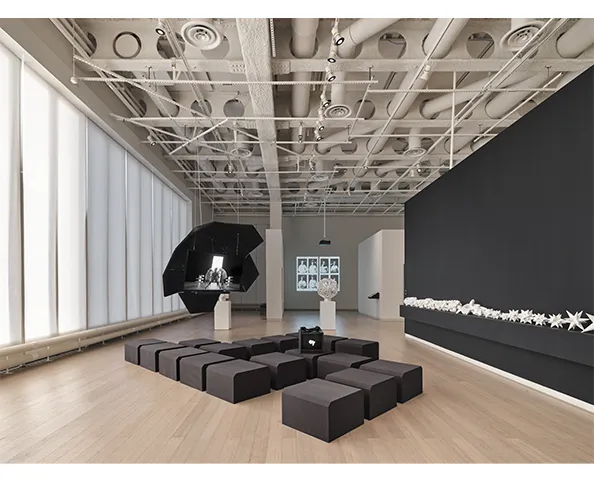 Installation view of Angela Su: Melencolia, on view at the Wallach Art Gallery February 2 - March 10, 2024. Photograph by Olympia Shannon.
