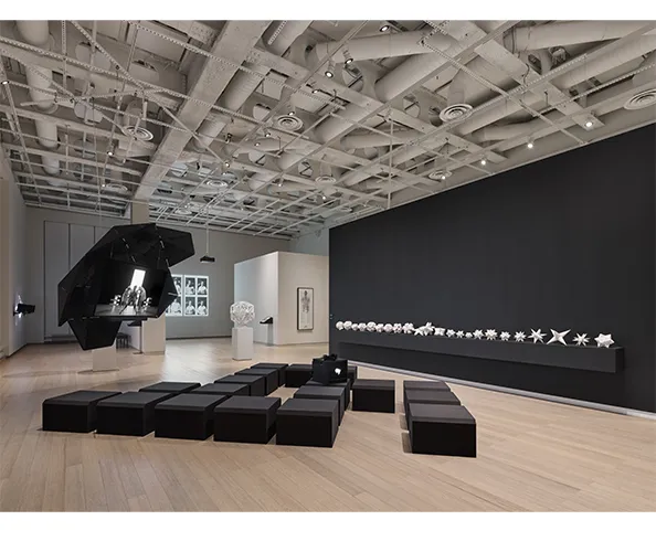 Installation view of Angela Su: Melencolia, on view at the Wallach Art Gallery February 2 - March 10, 2024. Photograph by Olympia Shannon.