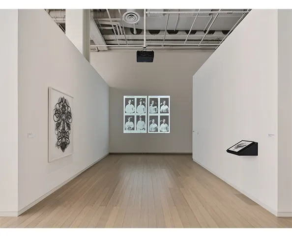 Installation view of Angela Su: Melencolia, on view at the Wallach Art Gallery February 2 - March 10, 2024. Photograph by Olympia Shannon.