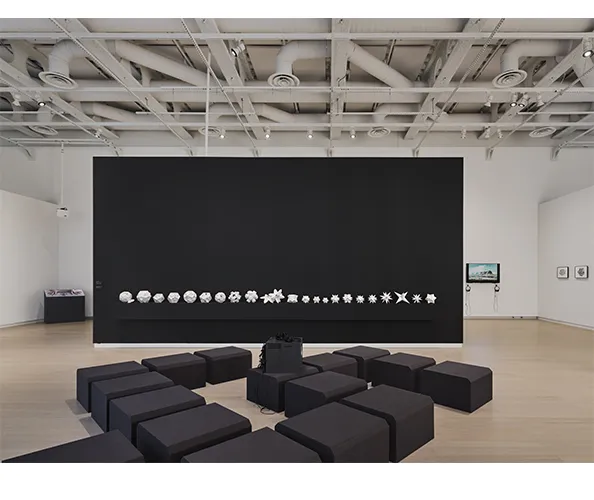 Installation view of Angela Su: Melencolia, on view at the Wallach Art Gallery February 2 - March 10, 2024. Photograph by Olympia Shannon.