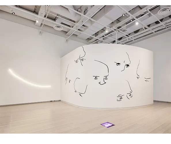 Installation view of “Autumn Knight: Nothing #26: The Potential of Nothing is Everything (Wallach).” On view at the Wallach Art Gallery February 3 - March 12, 2023. Photograph by Olympia Shannon.