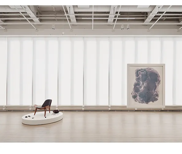 Installation view of “Autumn Knight: Nothing #26: The Potential of Nothing is Everything (Wallach).” On view at the Wallach Art Gallery February 3 - March 12, 2023. Photograph by Olympia Shannon.