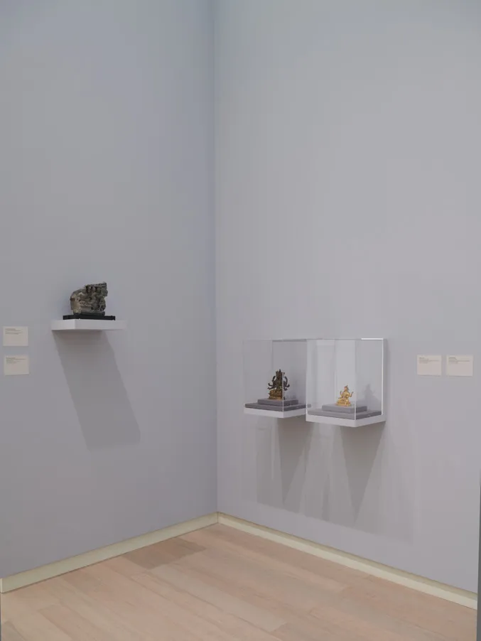 Installation view of the exhibition "What Is the Use of Buddhist Art?", on view at the Wallach Art Gallery, Columbia University December 4, 2021-March 12, 2022.