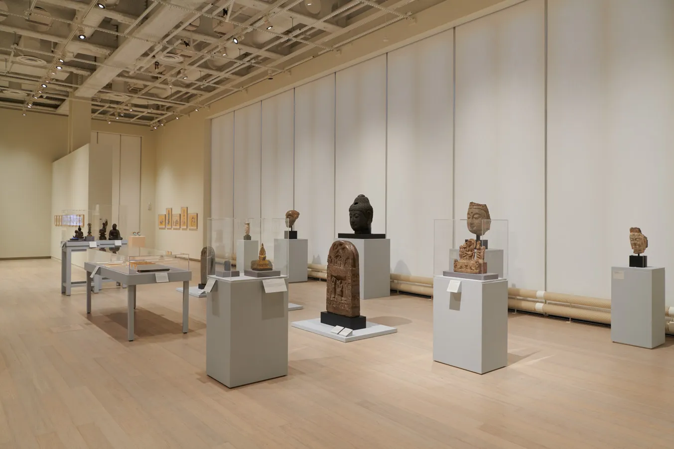 Installation view of the exhibition "What Is the Use of Buddhist Art?", on view at the Wallach Art Gallery, Columbia University December 4, 2021-March 12, 2022.