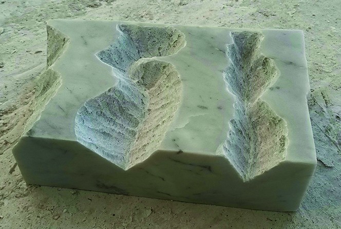 "Topography of Sound: Vinyl Groove #1," 2022 by Maria Chavez