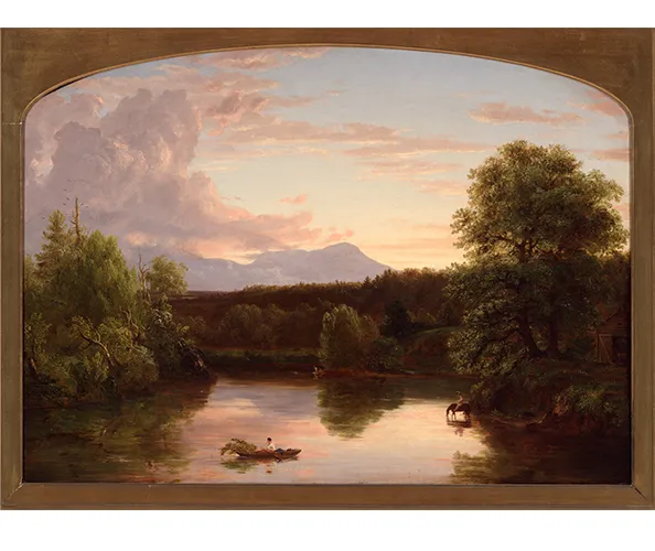 Thomas Cole, North Mountain and Catskill Creek, 1838. Oil on canvas; 26 7/16 x 36 7/16 in. Yale University Art Gallery, Gift of Anne Osborn Prentice