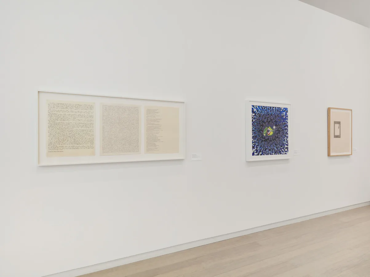 Installation view of the exhibition "Dead Lecturer / distant relative: Notes from the Woodshed 1950-1980" curated by Genji Amino. On view at the Wallach Art Gallery, Columbia University, July 9 - October 1, 2022.