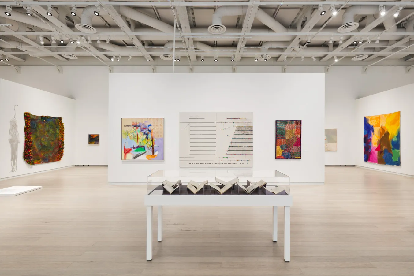 Installation view of the exhibition "Dead Lecturer / distant relative: Notes from the Woodshed 1950-1980" curated by Genji Amino. On view at the Wallach Art Gallery, Columbia University, July 9 - October 1, 2022.