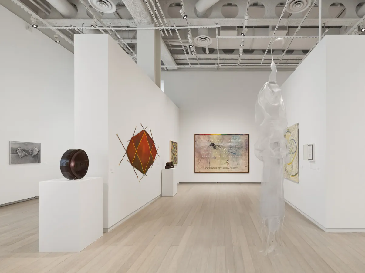Installation view of the exhibition "Dead Lecturer / distant relative: Notes from the Woodshed 1950-1980" curated by Genji Amino. On view at the Wallach Art Gallery, Columbia University, July 9 - October 1, 2022.