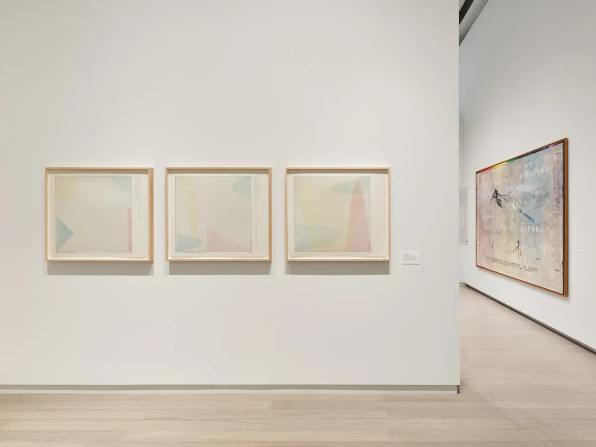 Installation view of the exhibition "Dead Lecturer / distant relative: Notes from the Woodshed 1950-1980" curated by Genji Amino. On view at the Wallach Art Gallery, Columbia University, July 9 - October 1, 2022.