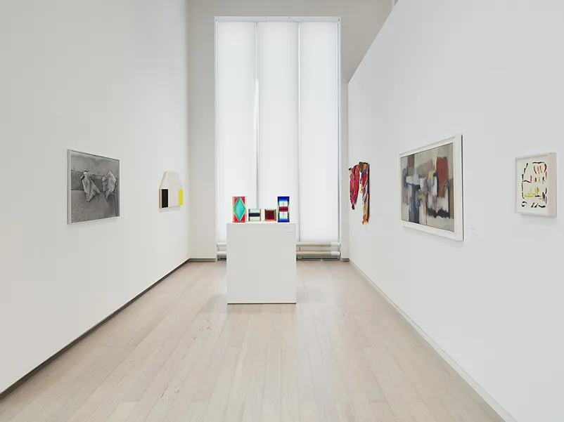Installation view of the exhibition "Dead Lecturer / distant relative: Notes from the Woodshed 1950-1980" curated by Genji Amino. On view at the Wallach Art Gallery, Columbia University, July 9 - October 1, 2022.