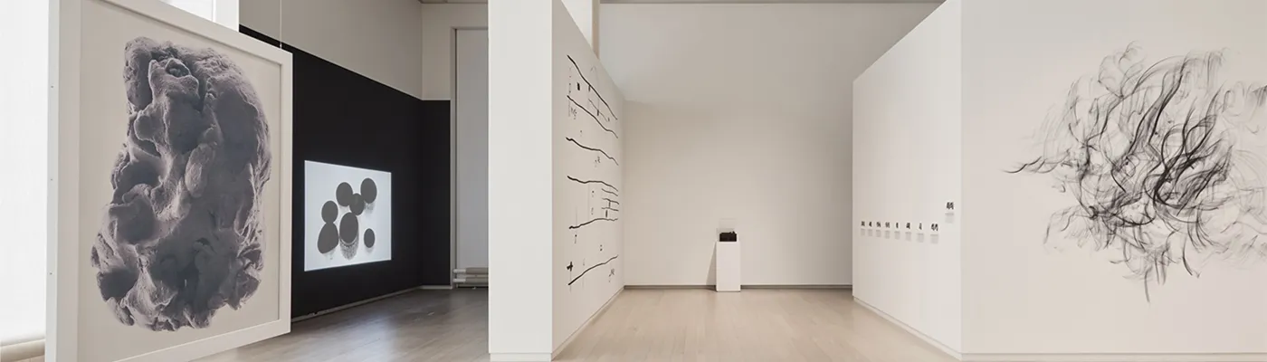 Installation view of the solo exhibition of work by Autumn Knight titled "Nothing #26: The Potential of Nothing is Everything" on view at the Wallach Art Gallery Feb 3 - March 12, 2023